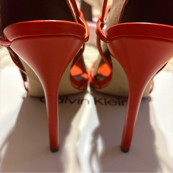 Calvin Klein Shoes - Calvin Klein Vibrant Red Strappy Heels